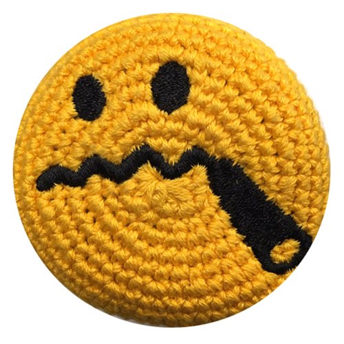 Emoji Smoking Cigar Crocheted Footbag